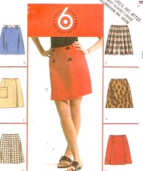 4519 6 EZ SHORTER A-LINE SKIRTS, SKORTS PATTERN 8-14, 12-18